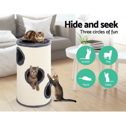 i.Pet Cat Tree 70cm Scratching Post Tower Scratcher Trees Wood Condo House Toys 3