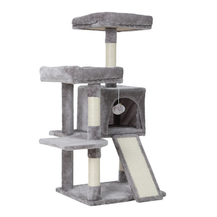 i.Pet Cat Tree 103cm Tower Scratching Post Scratcher Wood Condo House Trees Grey 3