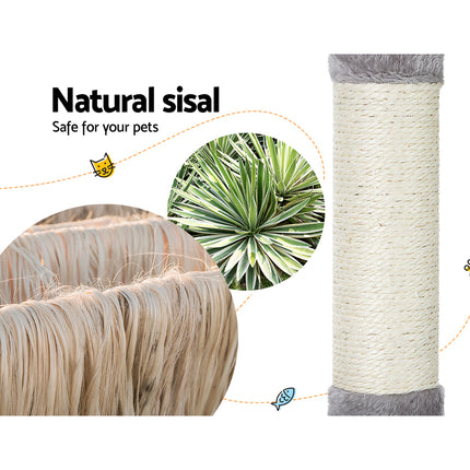 i.Pet Cat Tree 103cm Tower Scratching Post Scratcher Wood Condo House Trees Grey 5