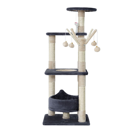 i.Pet Cat Tree 110cm Tower Scratching Post Scratcher Wood Condo House Bed Toys 3