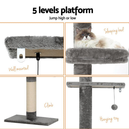 i.Pet Cat Tree 290cm Tower Scratching Post Scratcher Floor to Ceiling Cats Bed 7