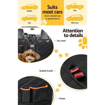 i.Pet Pet Car Seat Cover Dog Hammock Protector Back Waterproof Belt Non Slip Mat 7
