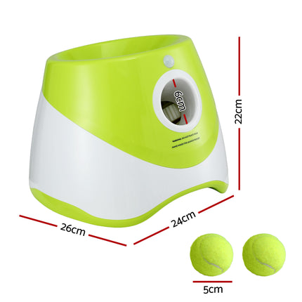 i.Pet Dog Ball Launcher Thrower with 6 Balls & 3/6/9m Launch Distances Green 2