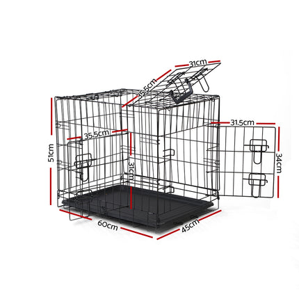 i.Pet 24" Dog Cage Crate Kennel 3 Doors 6