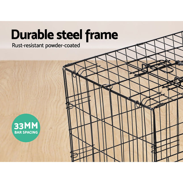 i.Pet 24" Dog Cage Crate Kennel 3 Doors 2