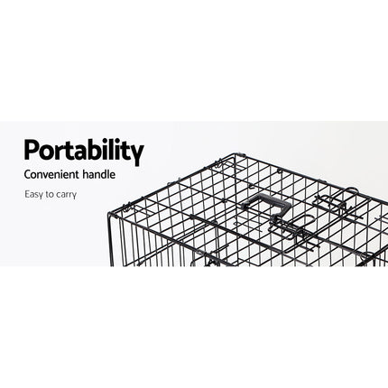 i.Pet 24" Dog Cage Crate Kennel 3 Doors 5