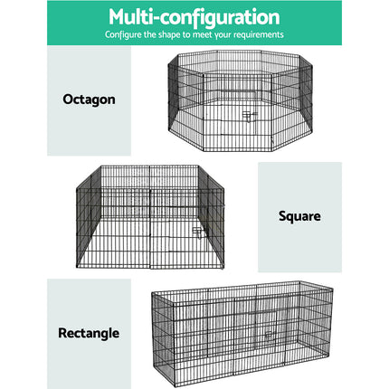 i.Pet 30" 8 Panel Dog Playpen Pet Fence Exercise Cage Enclosure Play Pen 5