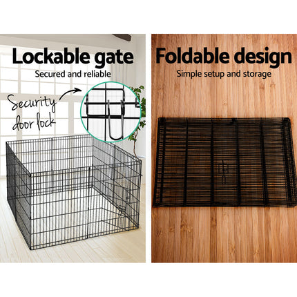 i.Pet 30" 8 Panel Dog Playpen Pet Fence Exercise Cage Enclosure Play Pen 3