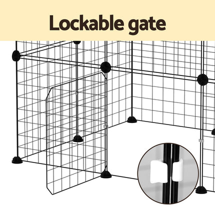 i.Pet Pet Dog Playpen Enclosure Cage 20 Panel Puppy Fence Play Pen Foldable Metal 5