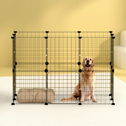 i.Pet Pet Dog Playpen Enclosure Cage 20 Panel Puppy Fence Play Pen Foldable Metal 7
