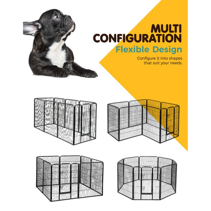 i.Pet 40" 8 Panel Dog Playpen Pet Exercise Cage Enclosure Fence Play Pen 3