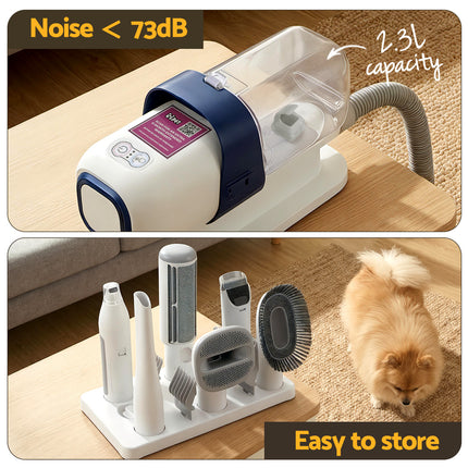 i.Pet Pet Grooming Kit Vacuum Dog Cat Hair Dryer Remover Clipper Brushes Cleaning 7