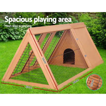 i.Pet Rabbit Hutch Chicken Coop 119cm x 51cm x 44cm Chicken Coop Large Run Wooden Cage Outdoor 7