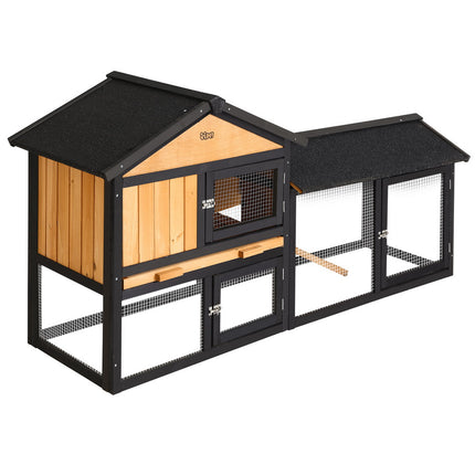 i.Pet Chicken Coop Rabbit Hutch 165cm x 43cm x 86cm Chicken Coop Large Run House Cage Wooden Outdoor 7