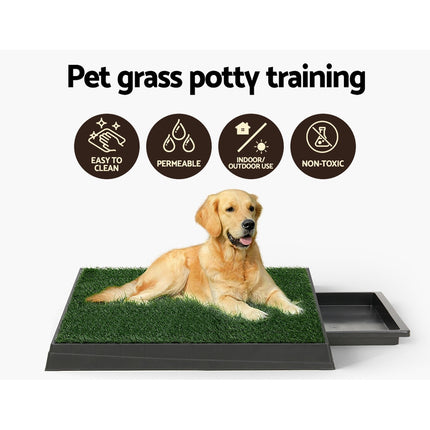 i.Pet Pet Training Pad Dog Potty Toilet Large Loo Portable With Tray Grass Mat 4