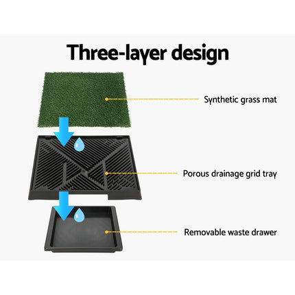 i.Pet Pet Training Pad Dog Potty Toilet Large Loo Portable With Tray Grass Mat 5