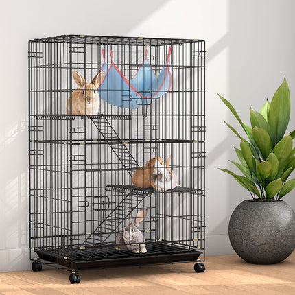 i.Pet Rabbit Cage 100cm Hutch 3 Level Indoor Guinea Pig Ferret 8