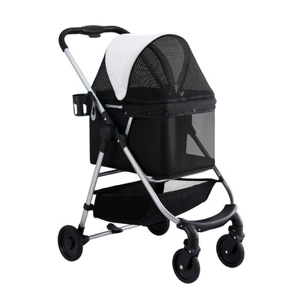 i.Pet Pet Stroller Pram Dog Cat Carrier Cage Large Travel Pushchair Foldable 4 Wheels 2
