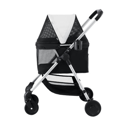 i.Pet Pet Stroller Pram Dog Cat Carrier Cage Large Travel Pushchair Foldable 4 Wheels 4