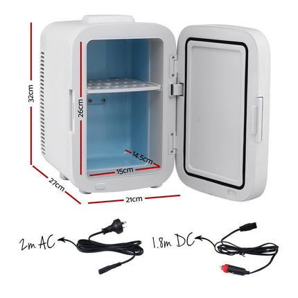 Glacio Mini Fridge Portable White Electric Cooler Warmer 12V 220V 2