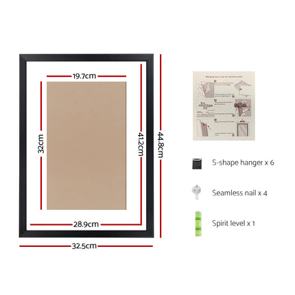 3 PCS Photo Frame Wall Set A3 Picture Home Decor Art Gift Present Black 3