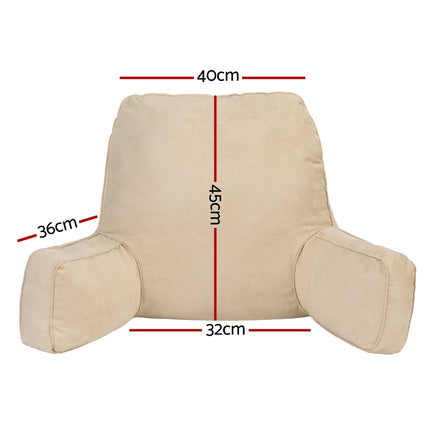Giselle Reading Pillow Back Rest Lumbar Support Cushion Oatmeal 2