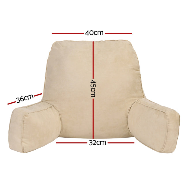 Giselle Reading Pillow Back Rest Lumbar Support Cushion Oatmeal 2