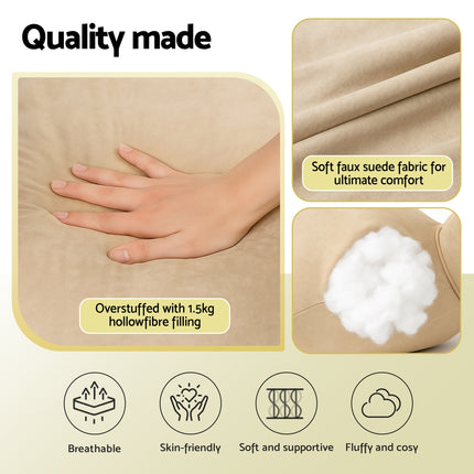 Giselle Reading Pillow Back Rest Lumbar Support Cushion Oatmeal 5