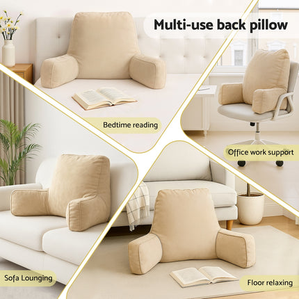 Giselle Reading Pillow Back Rest Lumbar Support Cushion Oatmeal 6