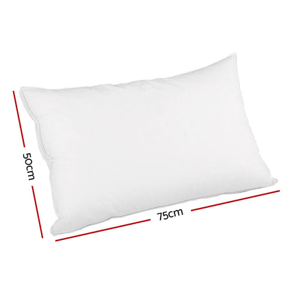 Giselle Bedding Duck Feather Down Pillow Luxury Twin Pack 2