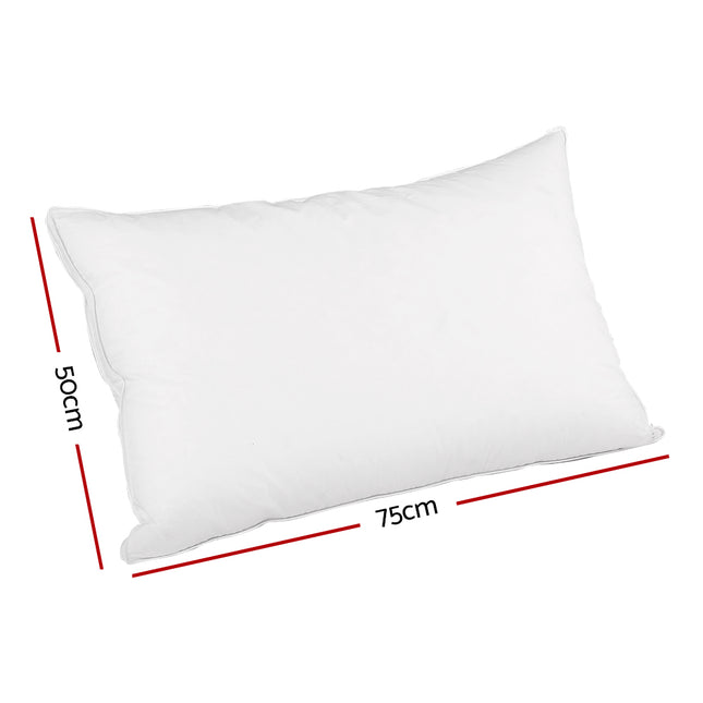 Giselle Bedding Duck Feather Down Pillow Luxury Twin Pack 2