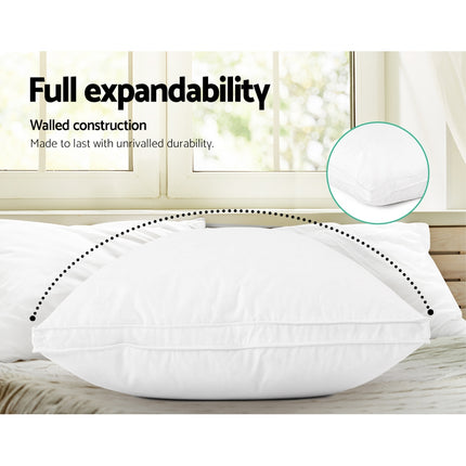 Giselle Bedding Duck Feather Down Pillow Luxury Twin Pack 5