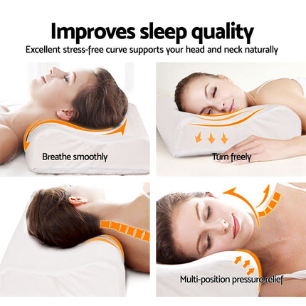 Giselle Bedding Natural Latex Pillow 2-Zone Twin Pack 5