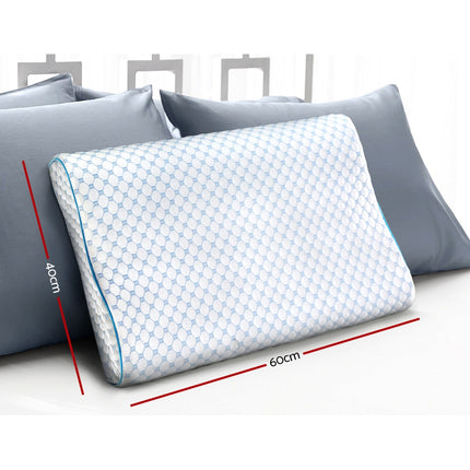 Giselle Bedding Memory Foam Contour Pillow Cool Gel 2