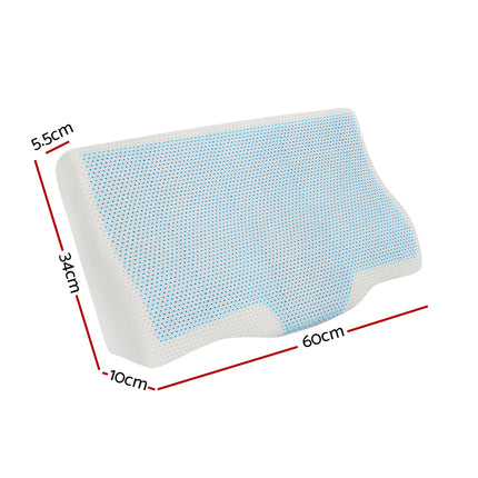 Giselle Cervical Pillow Memory Foam Contour Pillow Neck Support Cool Gel 2