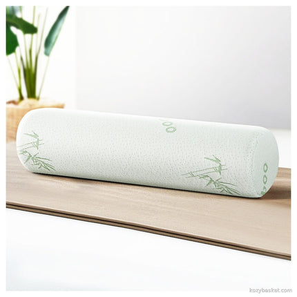 Giselle Bedding Memory Foam Neck Roll Pillow Bamboo Cover