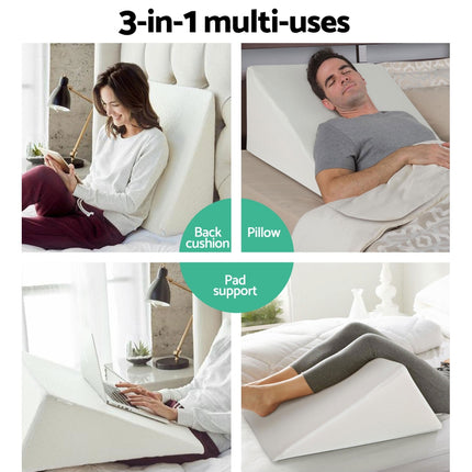 Giselle Bedding Wedge Pillow White 3