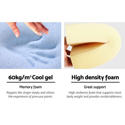 Giselle Bedding Wedge Pillow Blue Twin Pack 5