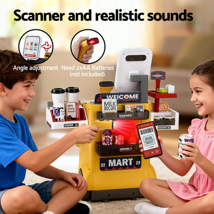 Keezi Kids Pretend Playset Supermarket Shopping Role Play Toy Cash Food 48PCS 6