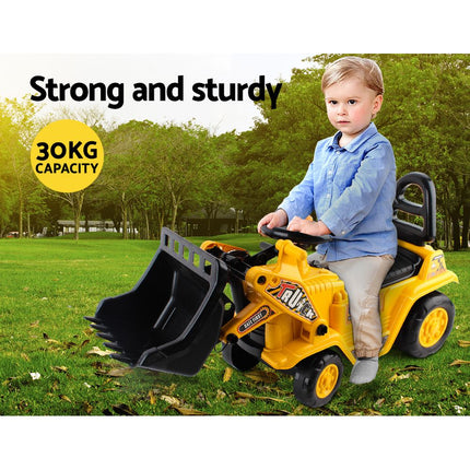 Keezi Ride On Car Toys Kids Excavator Bulldozer Sandpit Digger Car Pretend Play 3