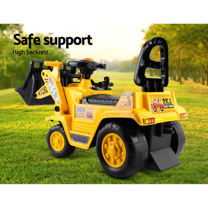 Keezi Ride On Car Toys Kids Excavator Bulldozer Sandpit Digger Car Pretend Play 4