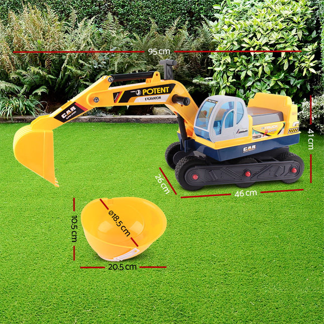 Keezi Ride On Car Toys Kids Excavator Digger Sandpit Bulldozer Car Pretend Play 2