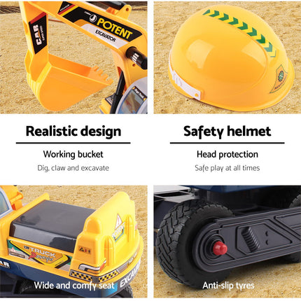 Keezi Ride On Car Toys Kids Excavator Digger Sandpit Bulldozer Car Pretend Play 5