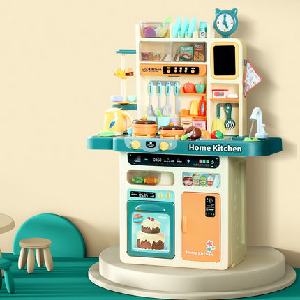Keezi Kids Kitchen Pretend Play Set Cooking Sound Steam Light Function 8