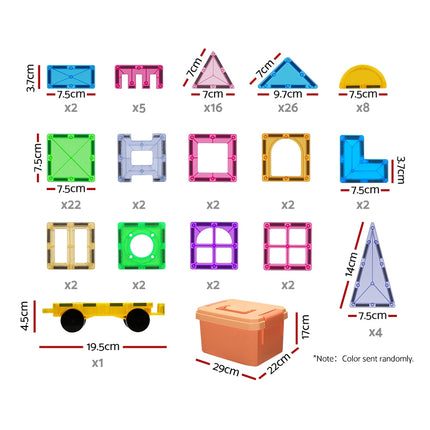 Keezi 100pcs Kids Magnetic Tiles Blocks Building Educational Toys Children Gift 2