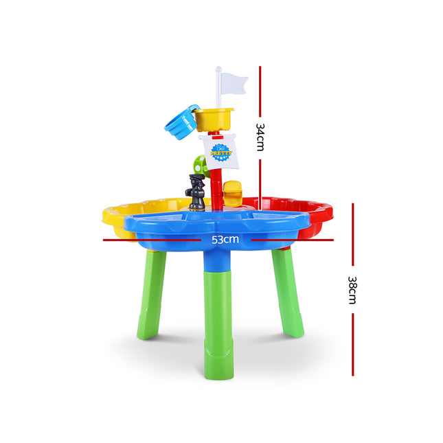 Keezi Kids Sandpit Pretend Play Set Outdoor Sand Water Table Beach Toy 2