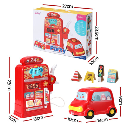 Keezi Kids Gas Petrol Station Pumper Pretend Play Toys Car Music Card Playset 2