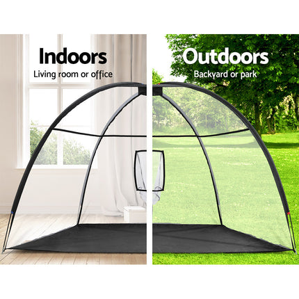 Everfit 3.5m Golf Practice Net Portable Training Aid Driving Target Tent Black 5