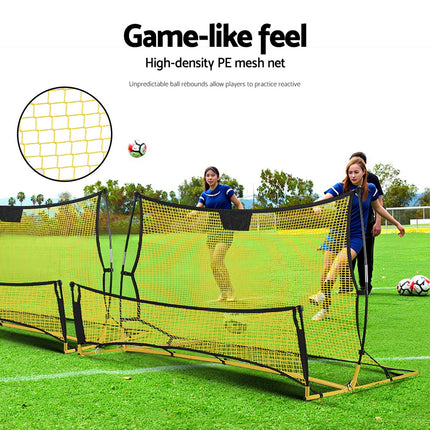 Everfit 2.1m Football Soccer Net Portable Goal Net Rebounder Sports Training Yellow 5