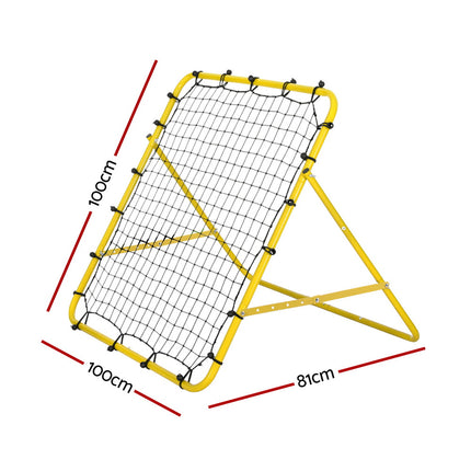 Everfit Baseball Soccer Net Rebounder Football Goal Net Sports Training Aid Yellow 2